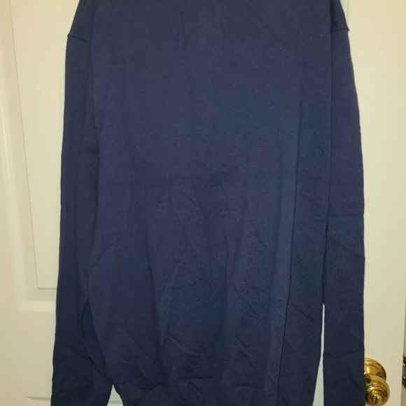 Club Room Men's Knit V-Neck Cardigan Navy - Picture 2 of 5